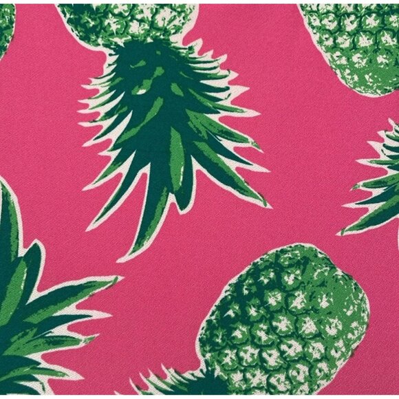 Size 2X 18‎ 20 FUCHSIA/GREEN PINEAPPLE PRINT SHIFT DRESS Summer Vacation PLUS SZ - Picture 4 of 5